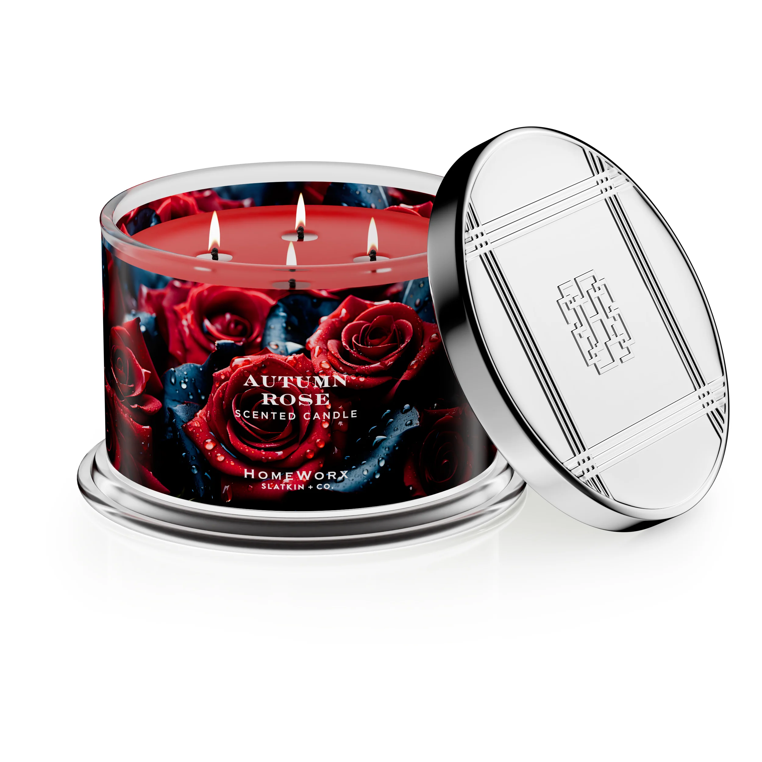 Autumn Rose 4-wick Candle - Image 3