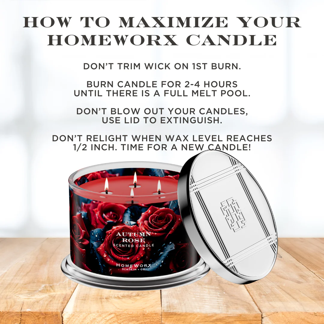 Autumn Rose 4-wick Candle - Image 6