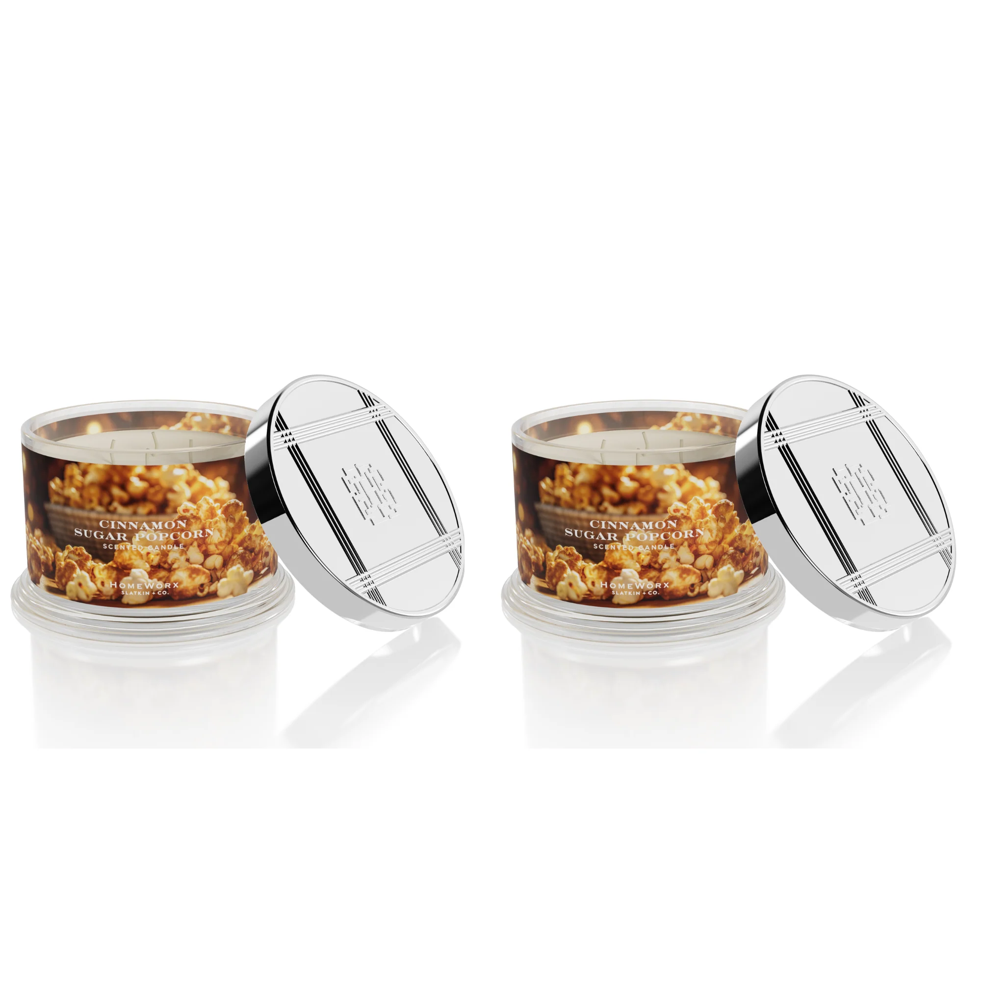 Cinnamon Sugar Popcorn Set of 2 4-wick Candles - Image 3