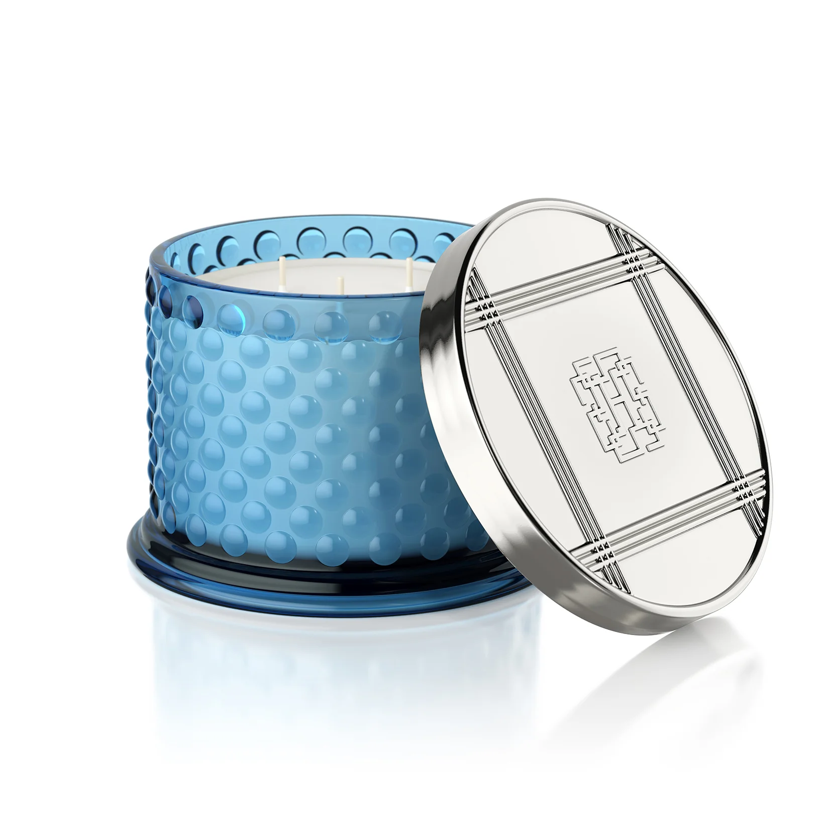 Fresh Snowfall 3-wick Hobnail Candle - Image 3