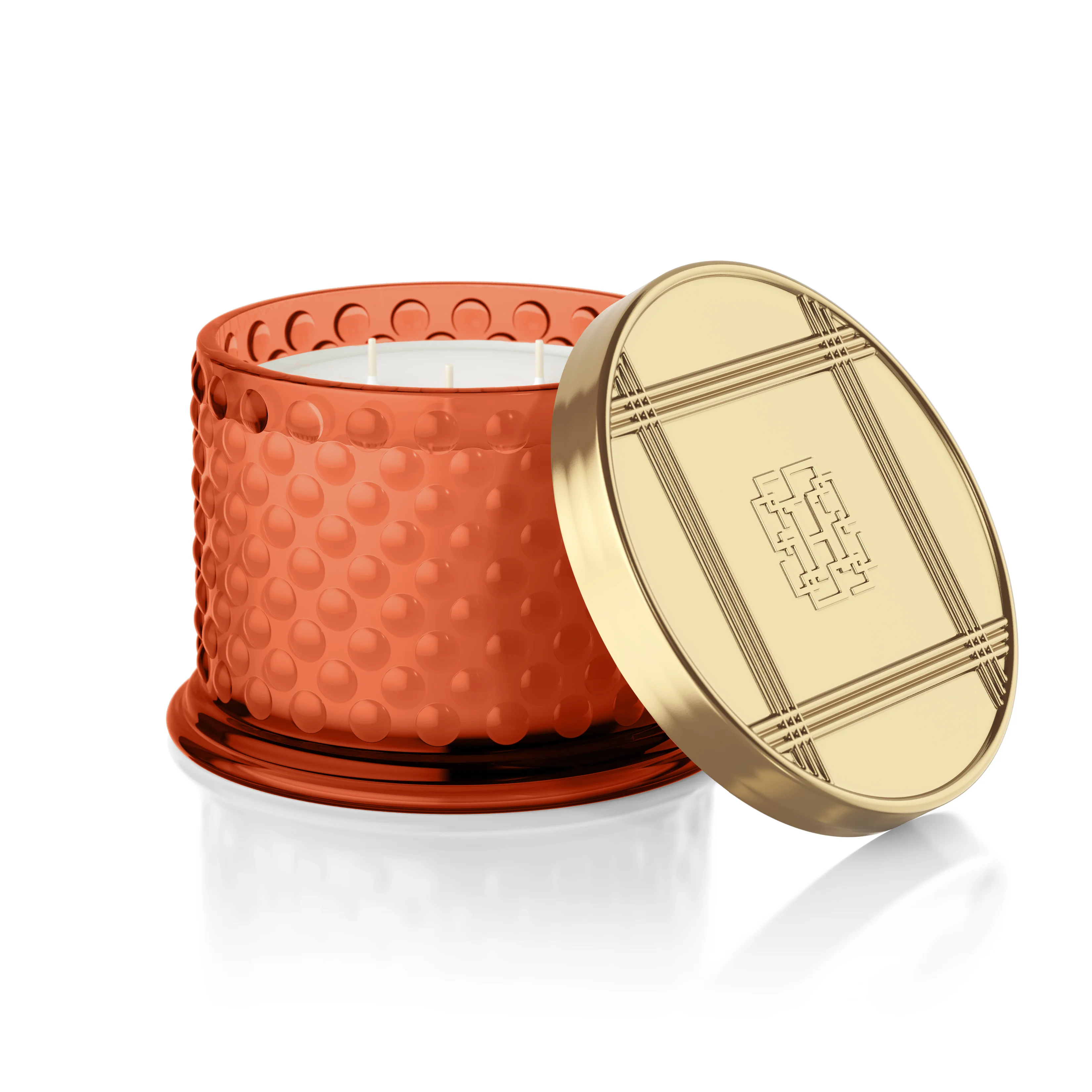 Harvest Donut 3-wick Hobnail Candle - Image 3