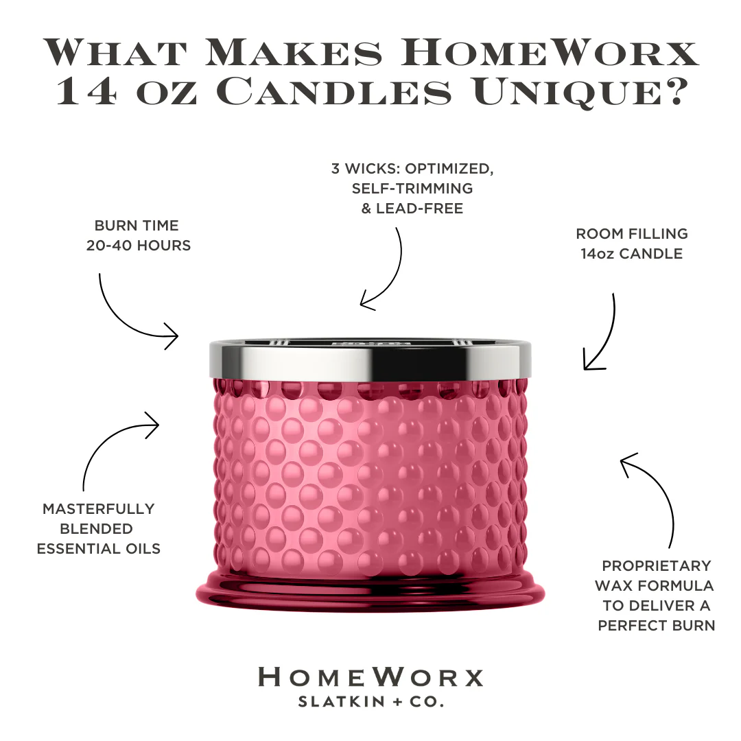 Hibiscus Flower 3-wick Hobnail Candle - Image 3