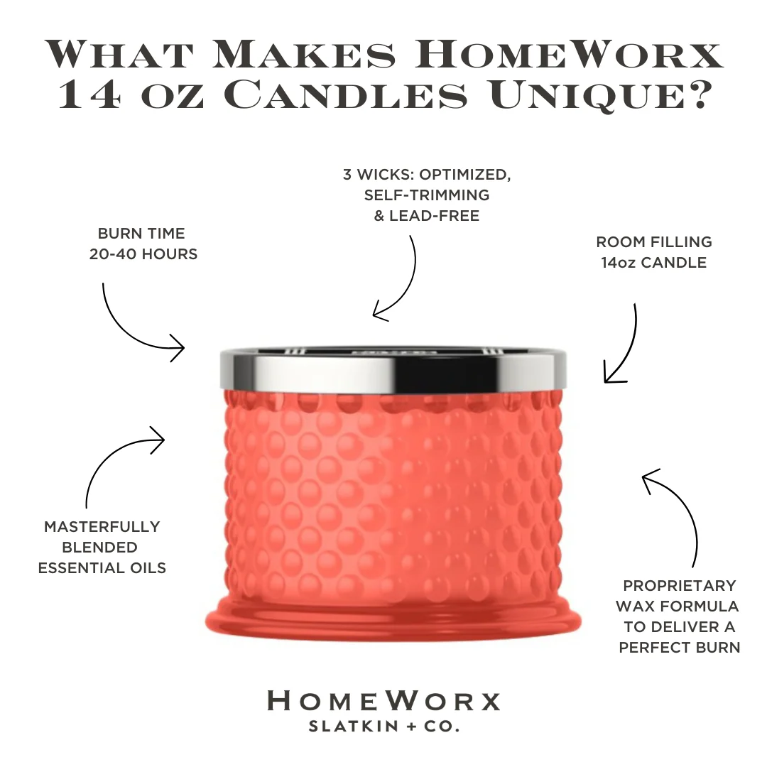 Jasmine & White Peach 3-wick Hobnail Candle - Image 3