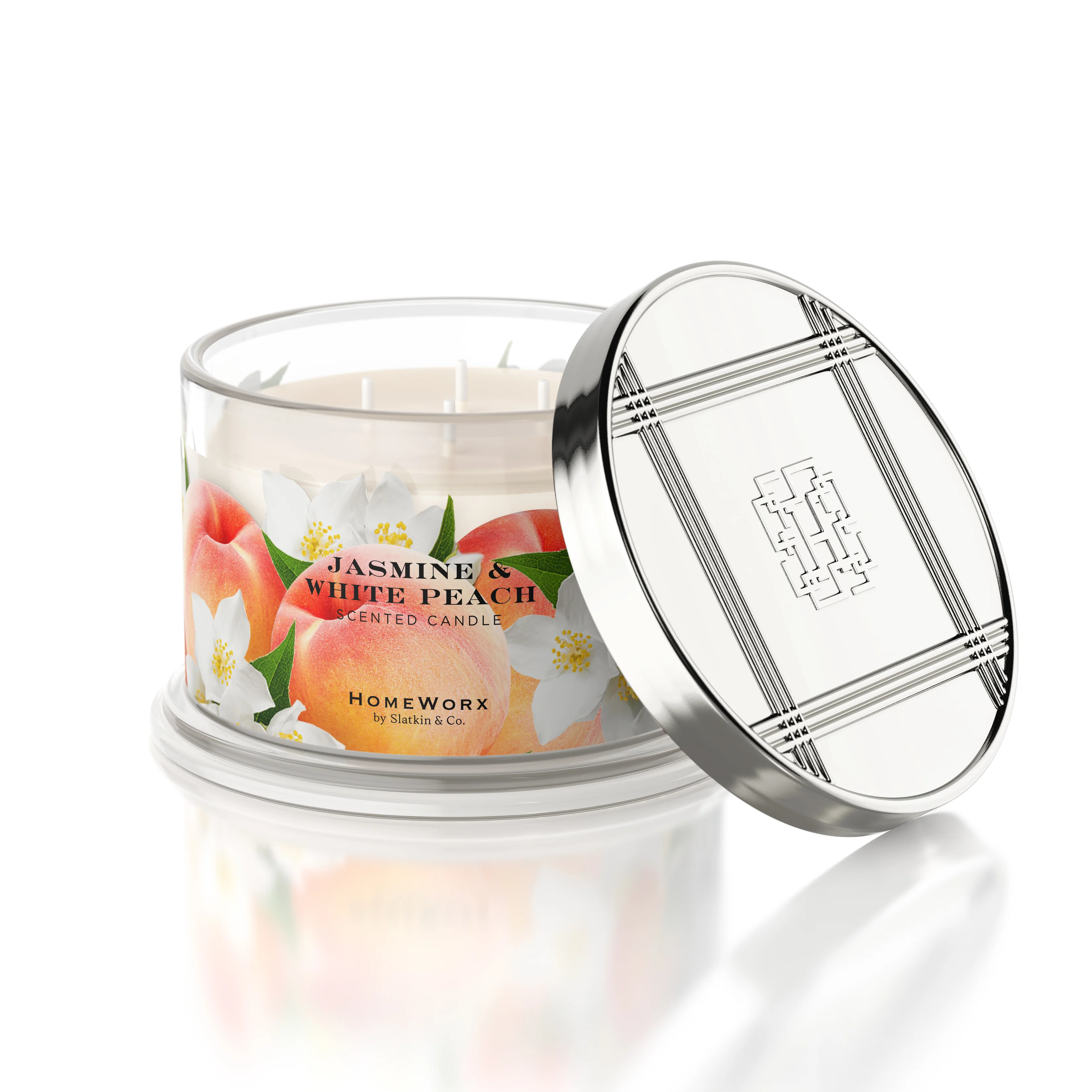Jasmine & White Peach 4-wick Candle - Image 7
