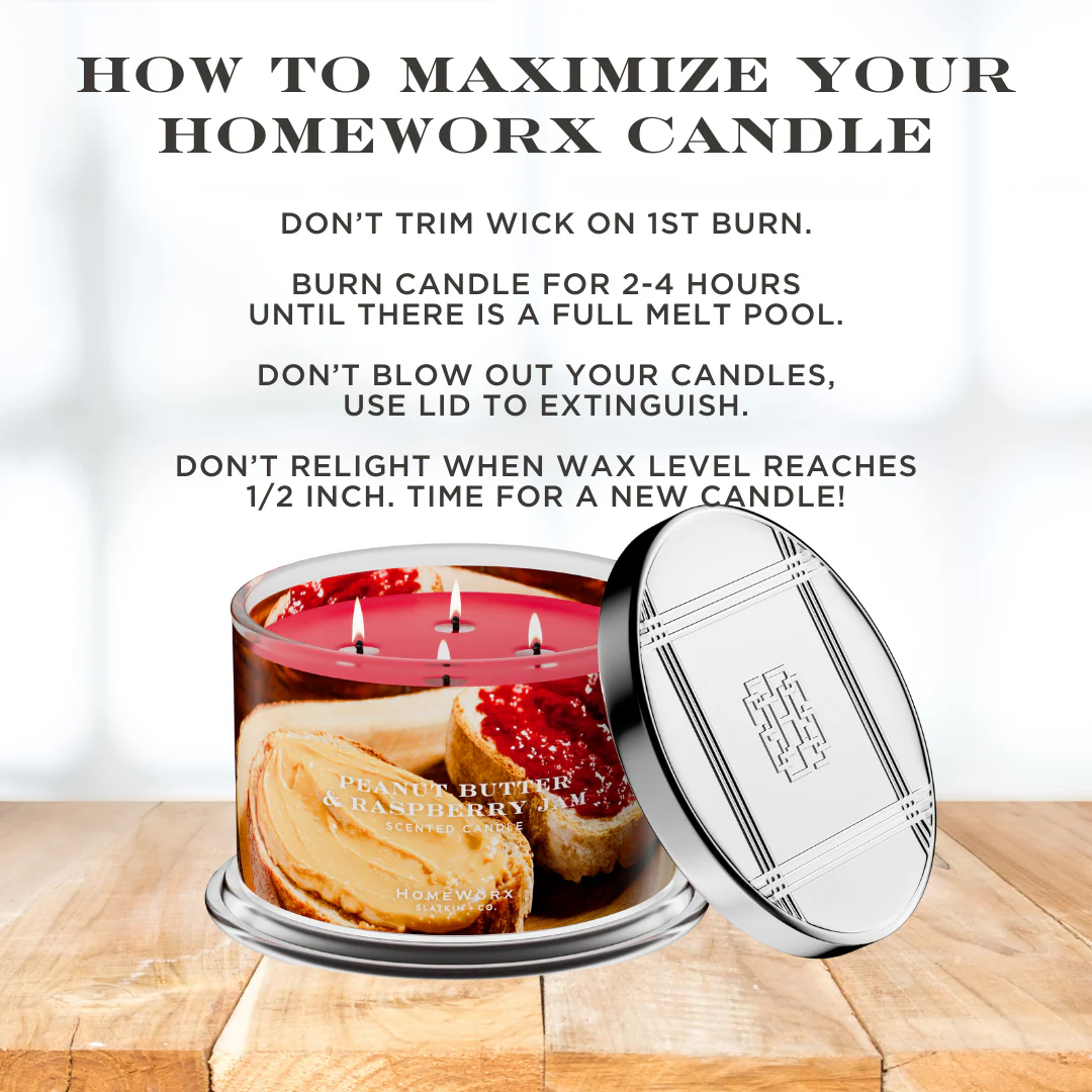 Peanut Butter & Raspberry Jam 4-wick Candle - Image 7