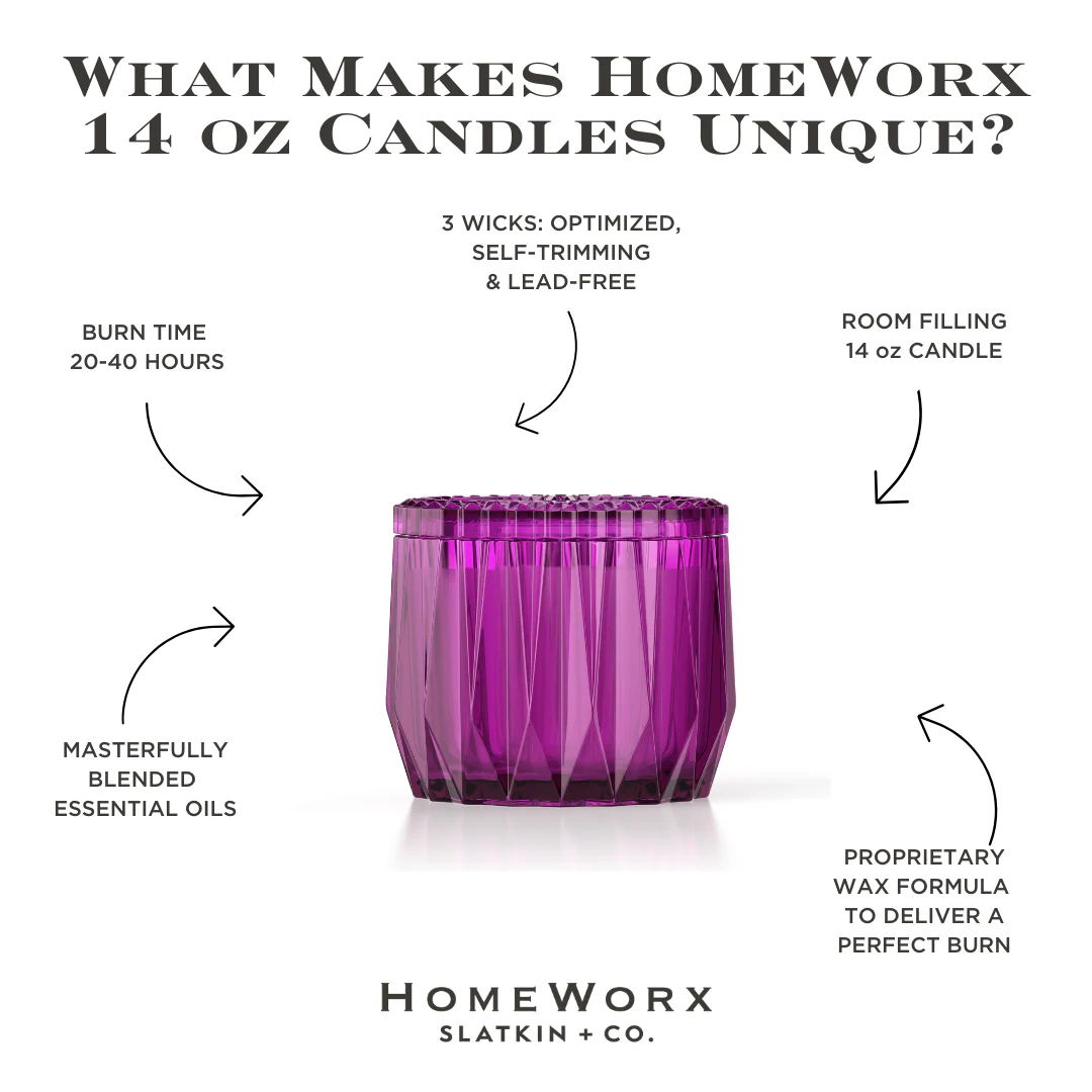 Possessed Plum 3-wick Faceted Glass Candle - Image 4