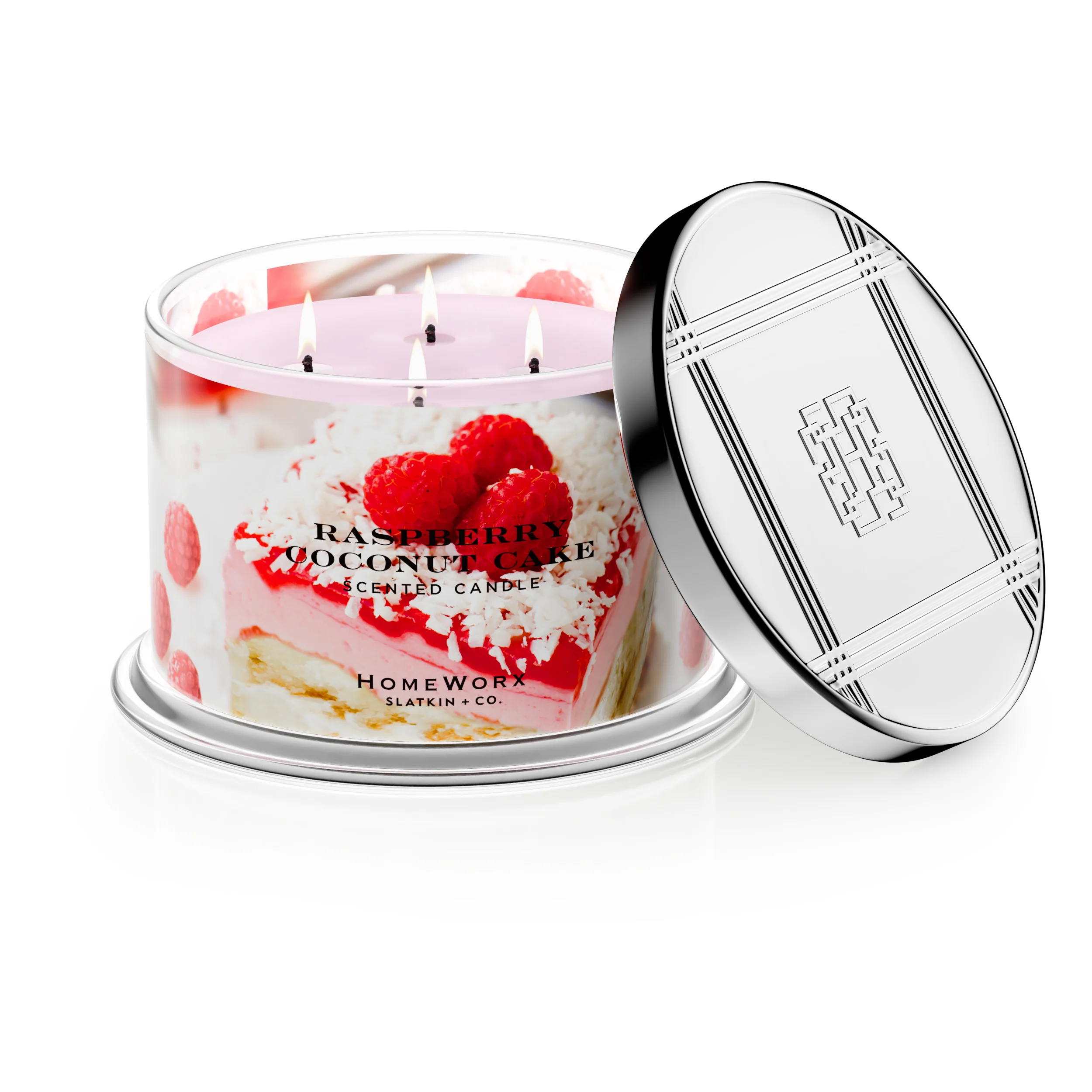Raspberry Coconut Cake 4-wick Candle - Image 7