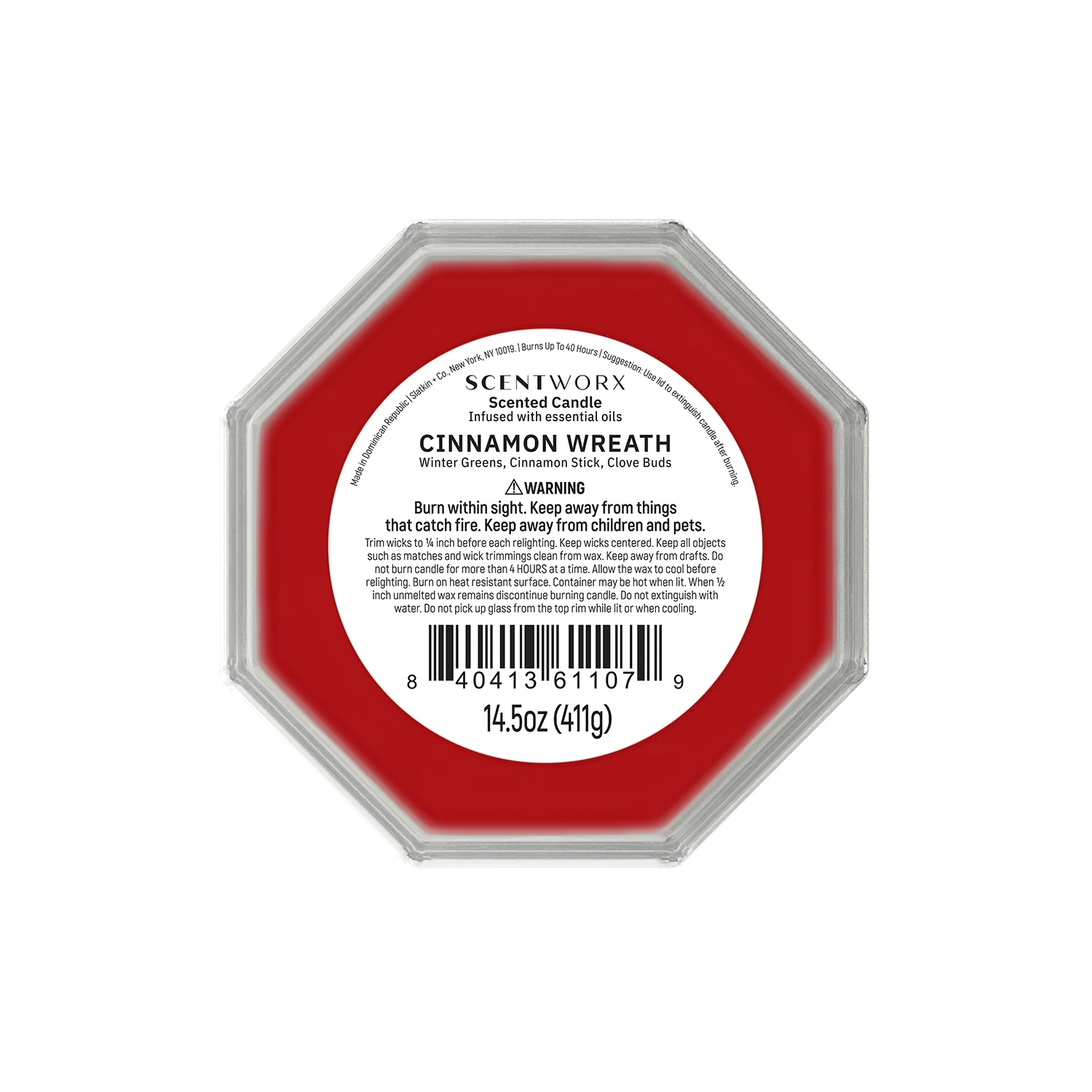 ScentWorx Cinnamon Wreath Set of Two 3-Wick Candles - Image 6