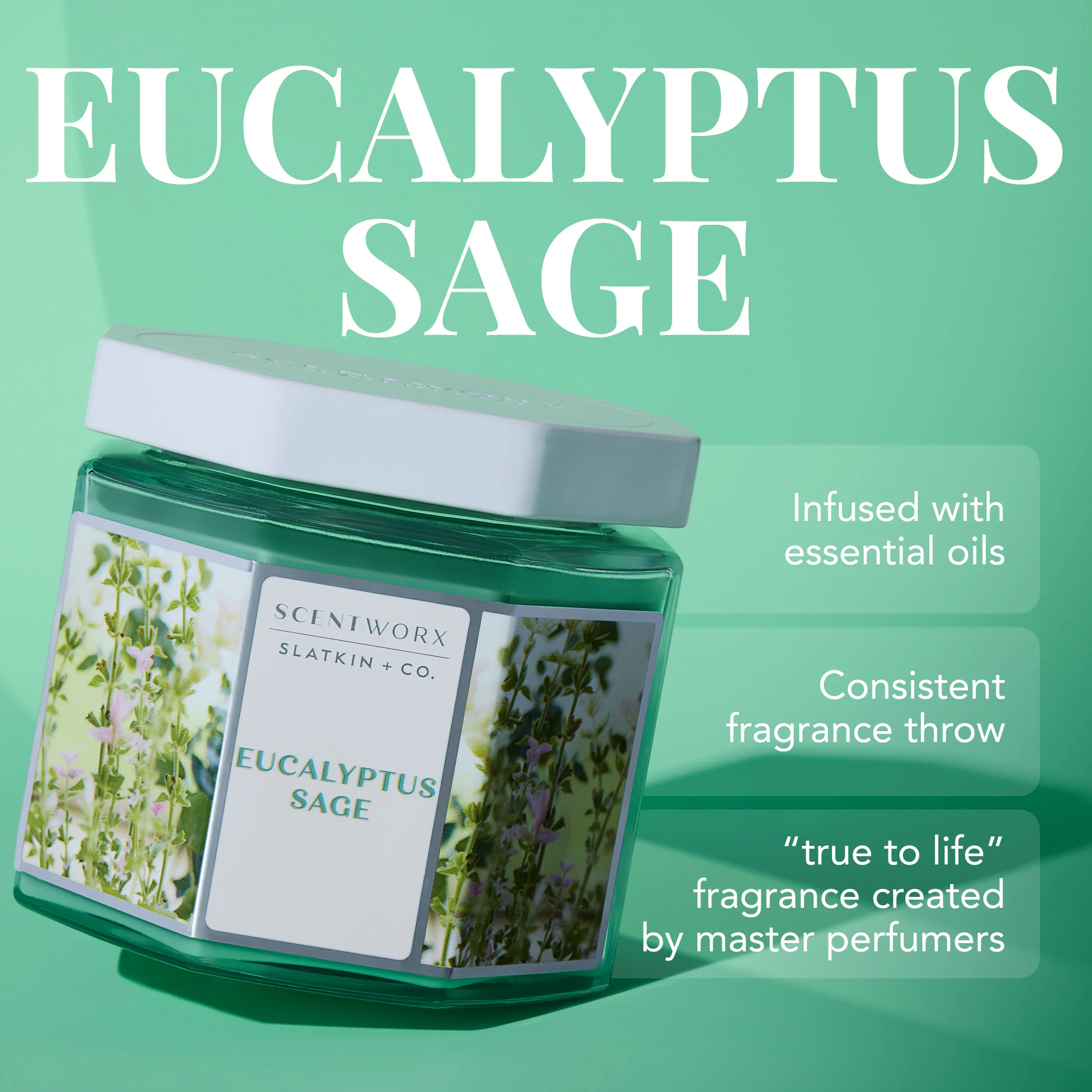 ScentWorx Eucalyptus Sage 3-Wick Candle - Image 3