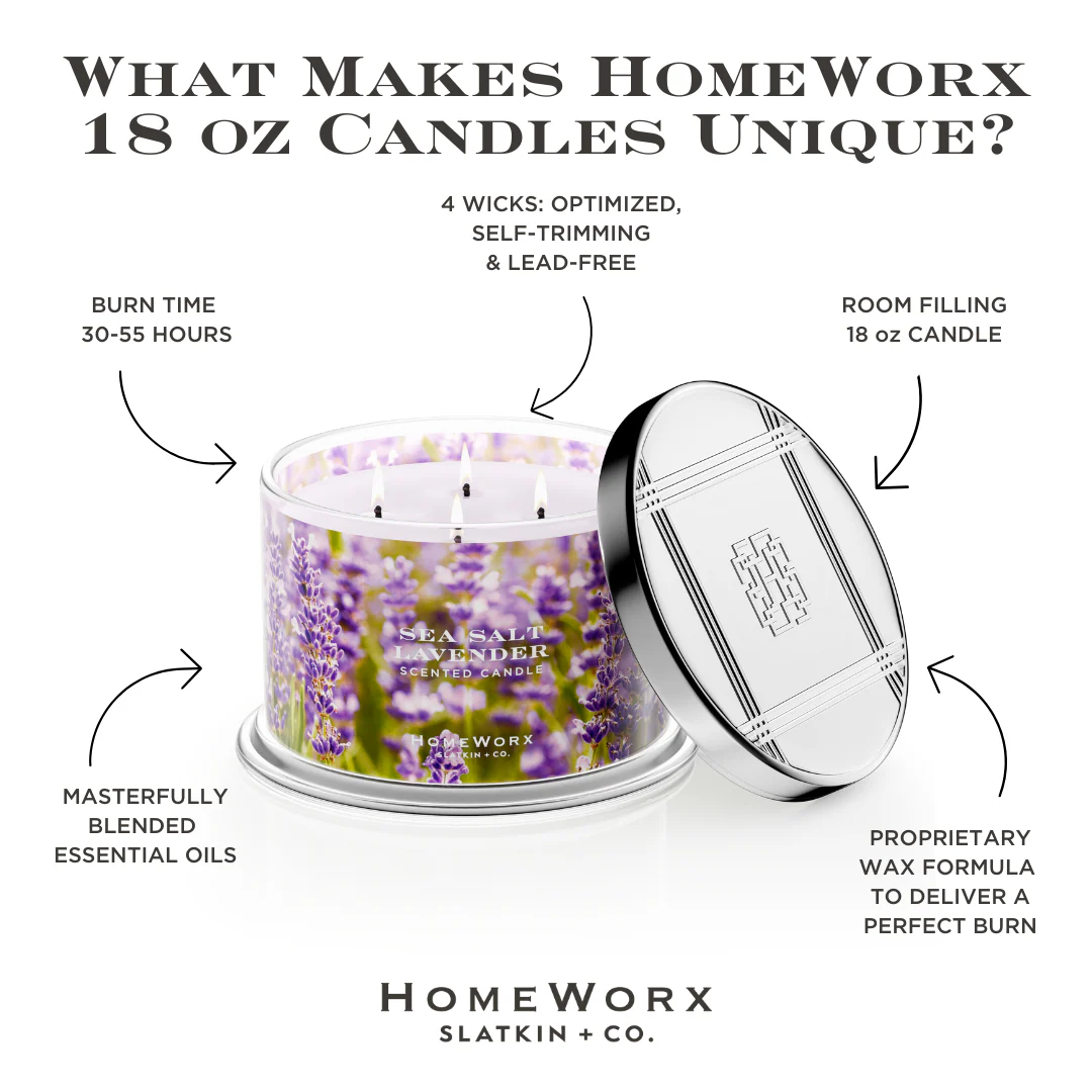 Sea Salt Lavender 4-wick Candle - Image 3