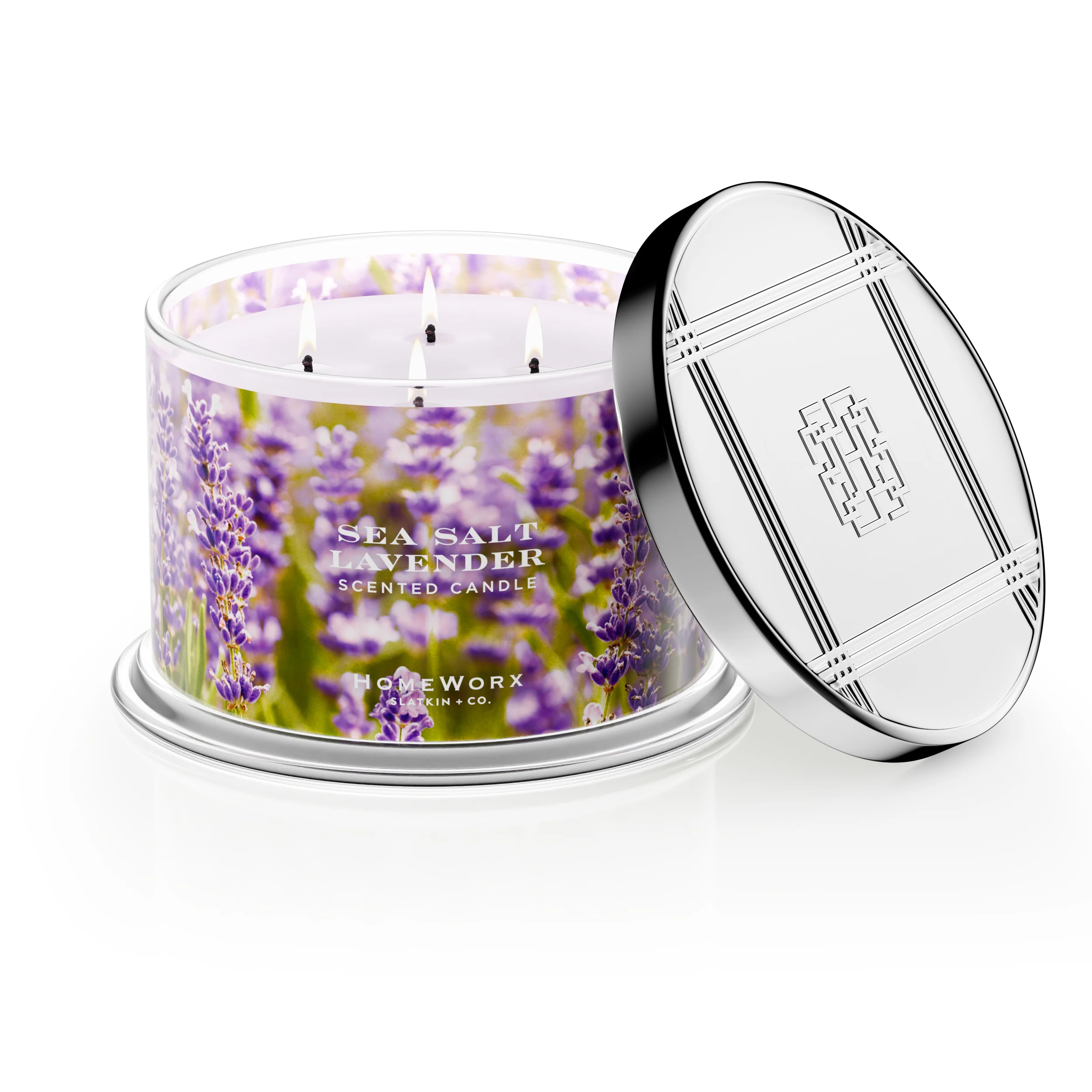 Sea Salt Lavender 4-wick Candle - Image 6