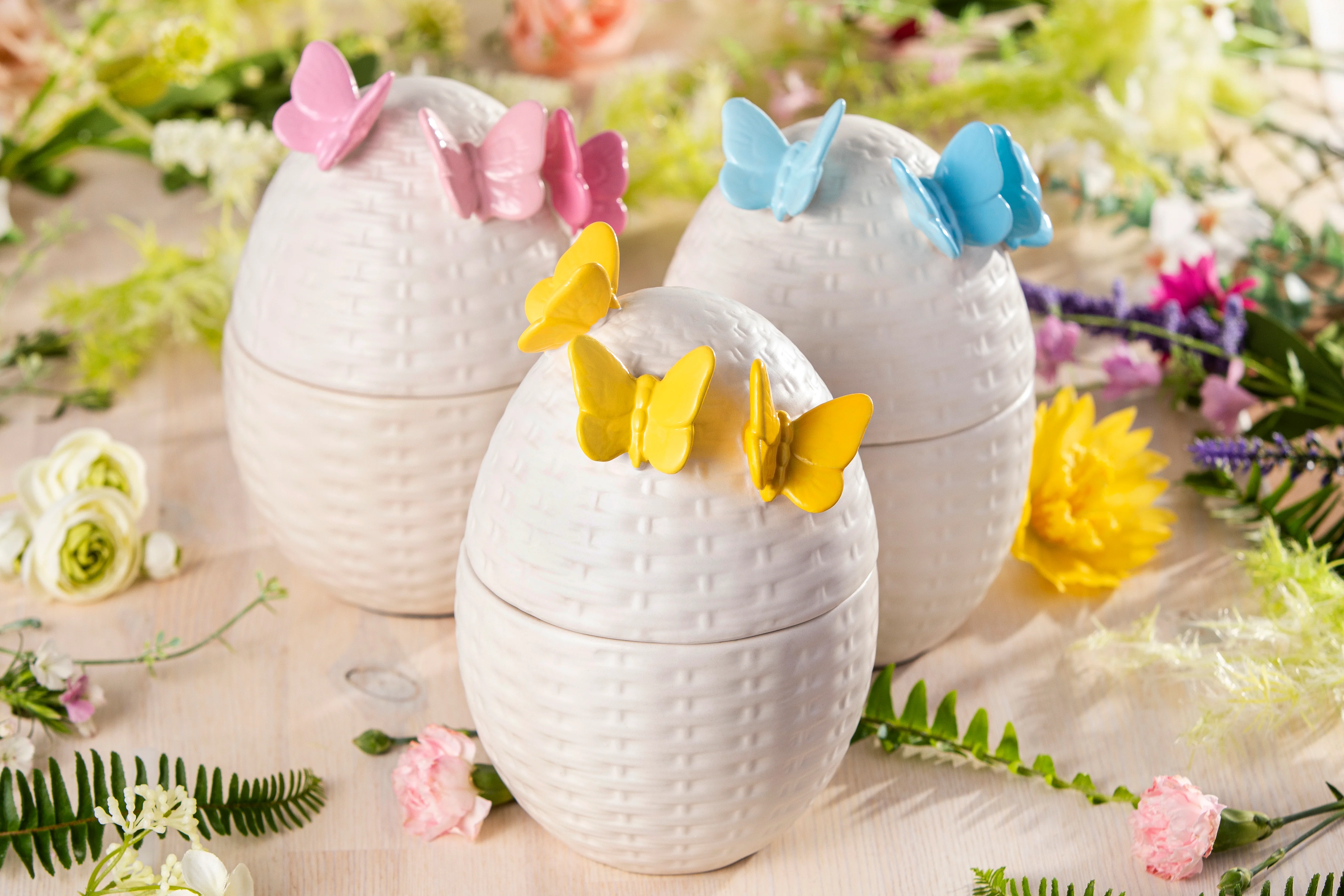 Set of 3 Woven Ceramic Easter Eggs - Image 4