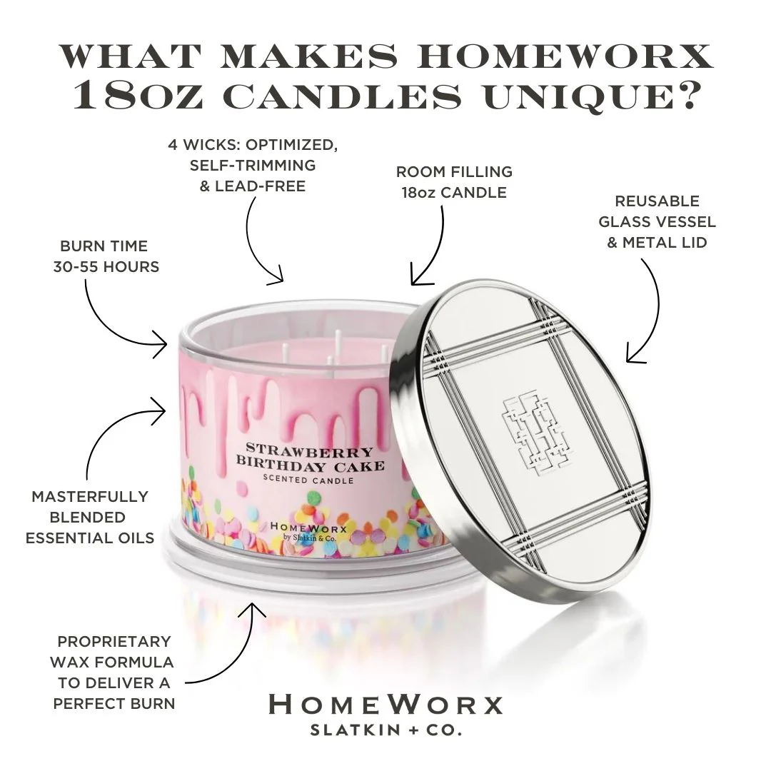 Strawberry Birthday Cake 4-wick Candle - Image 3