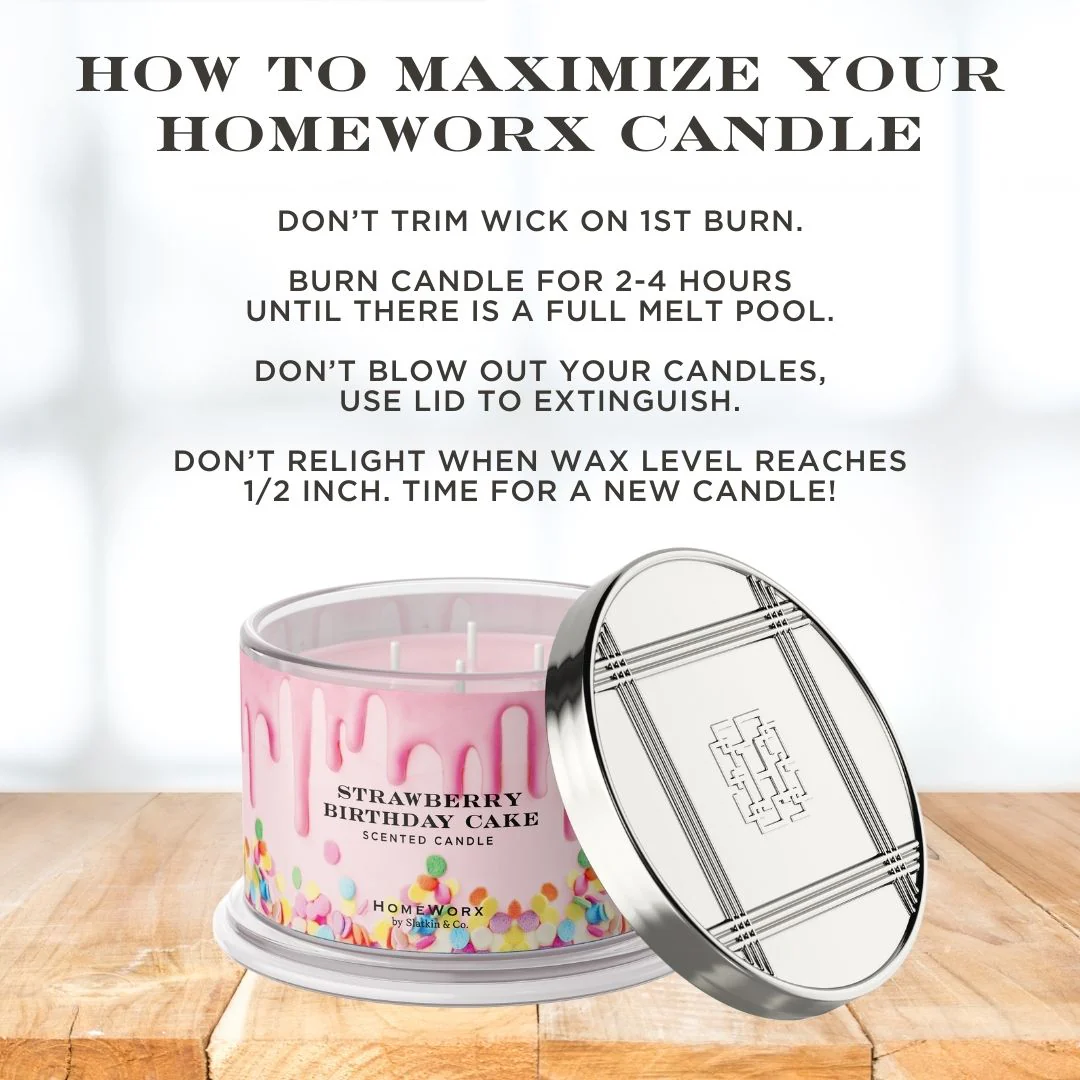 Strawberry Birthday Cake 4-wick Candle - Image 5