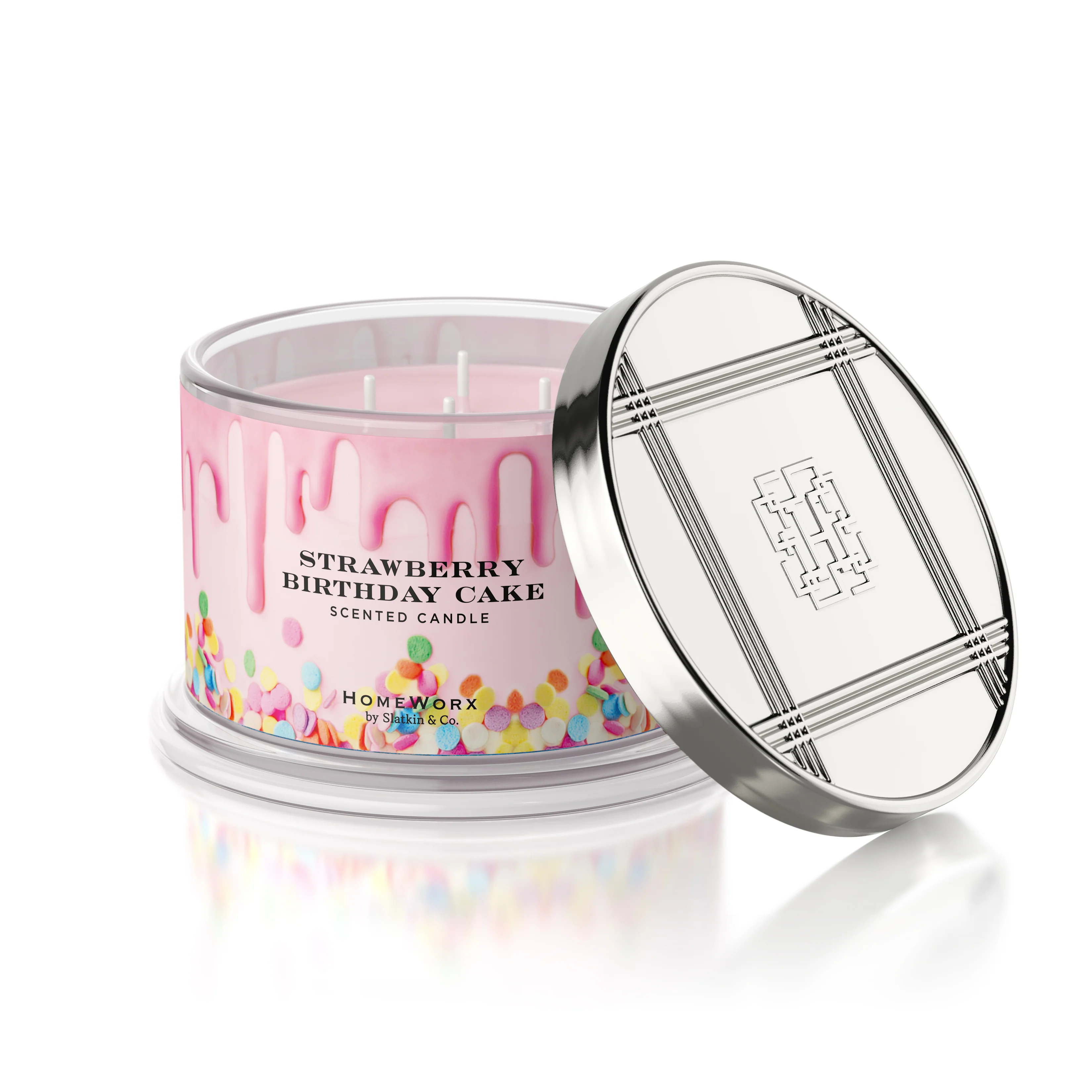 Strawberry Birthday Cake 4-wick Candle - Image 7