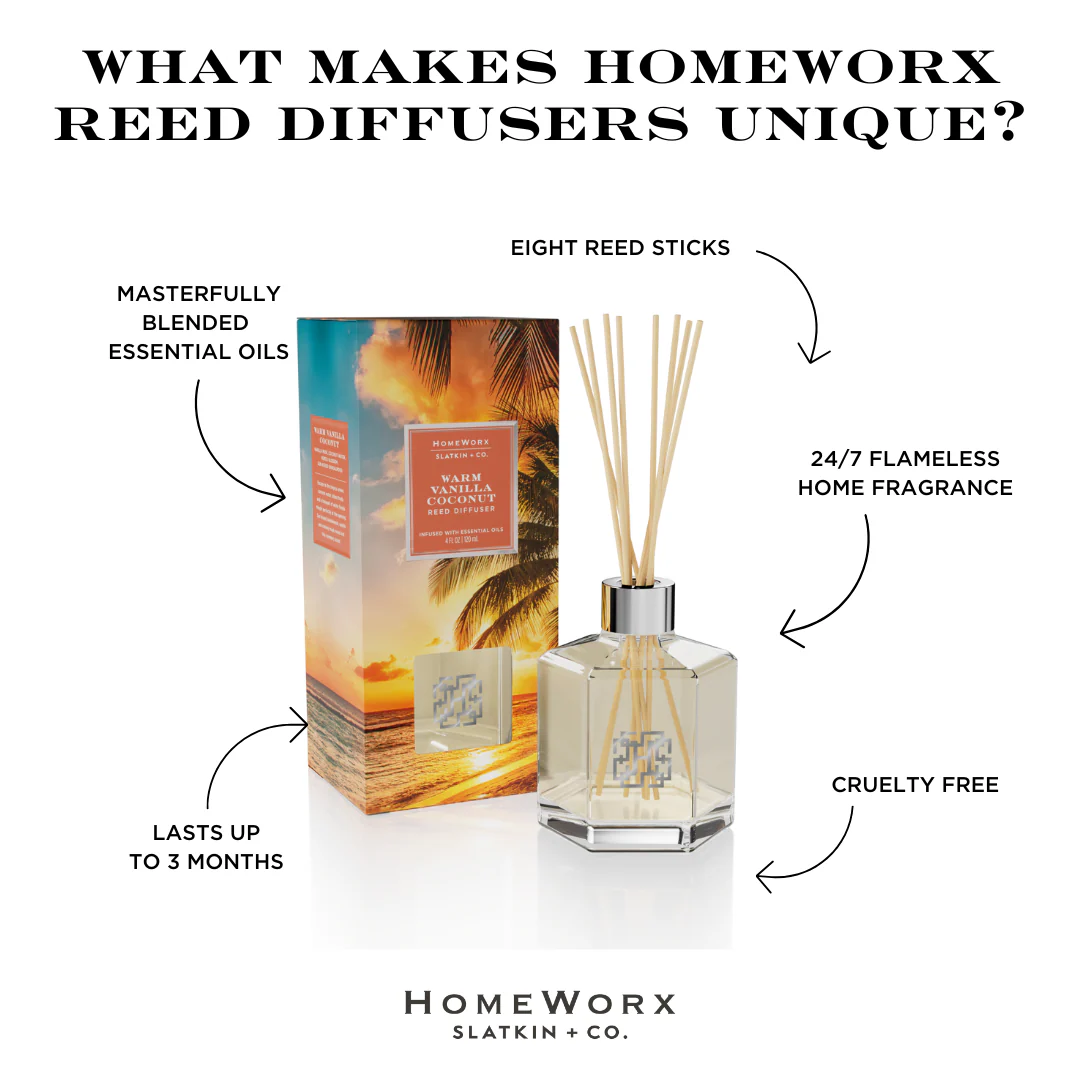 Warm Vanilla Coconut Reed Diffuser - Image 3