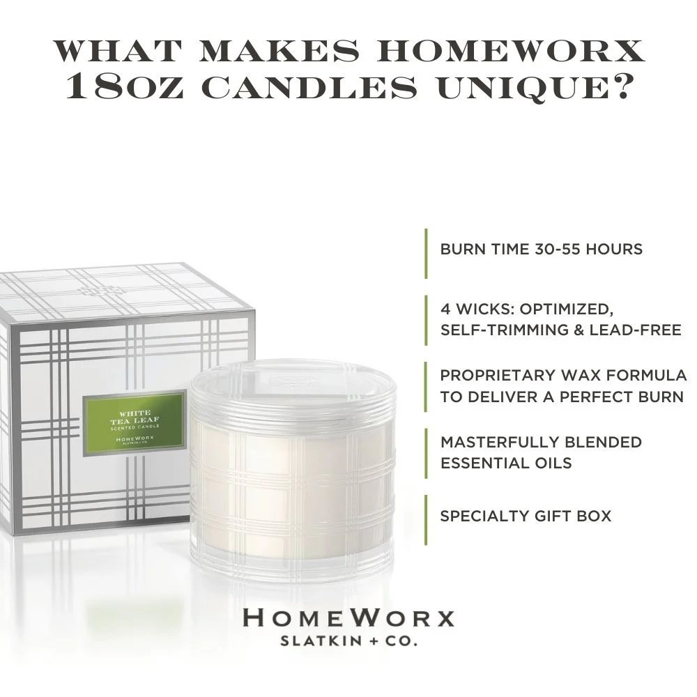 White Tea Leaf 4-wick Specialty Candle with Gift Box - Image 3